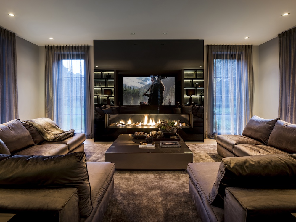 Foto Cinewall met haard